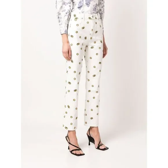NWT Reformation Mixed Emotions High Rise Straight Leg Jeans in Vintage White 24